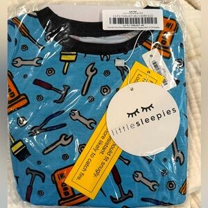 Little Sleepies Blue Tool Print Pajama Set